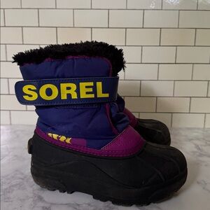 Sorel Youth Purple and Black Snow Boots